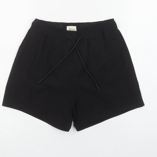 River Island Women Black 2XS Bermuda Poolside Drawstring Shorts