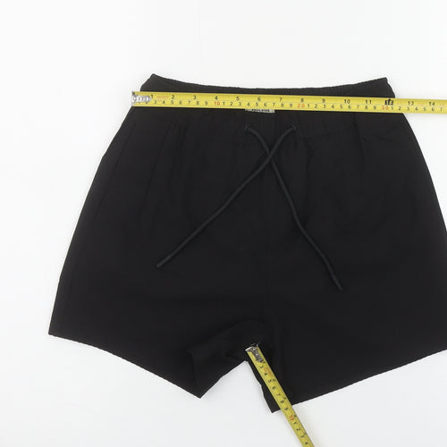 River Island Women Black 2XS Bermuda Poolside Drawstring Shorts