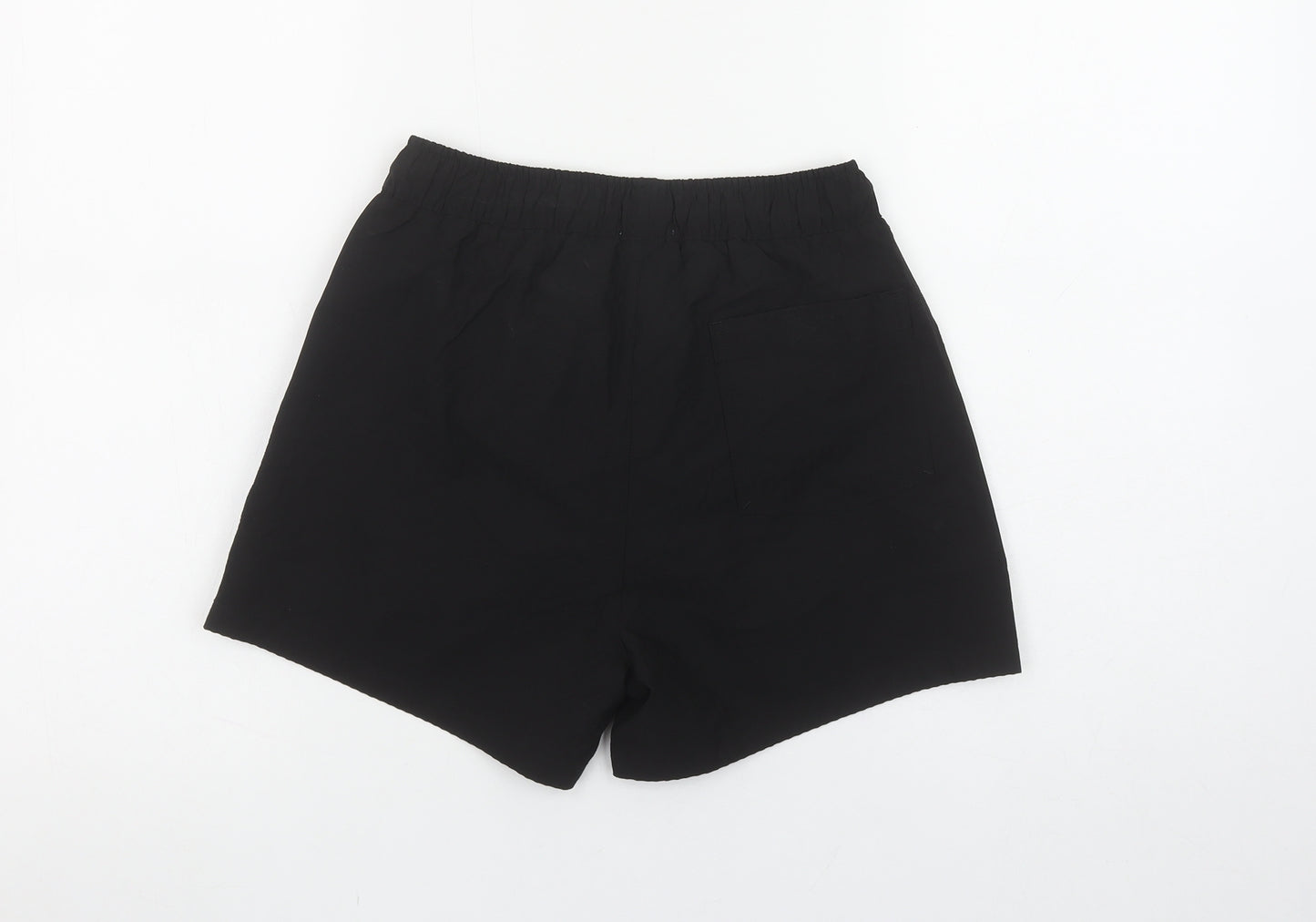 River Island Women Black 2XS Bermuda Poolside Drawstring Shorts