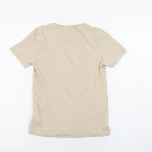 Levi's Boys Beige Logo T-Shirt 10 Years Short Sleeve Organic Cotton