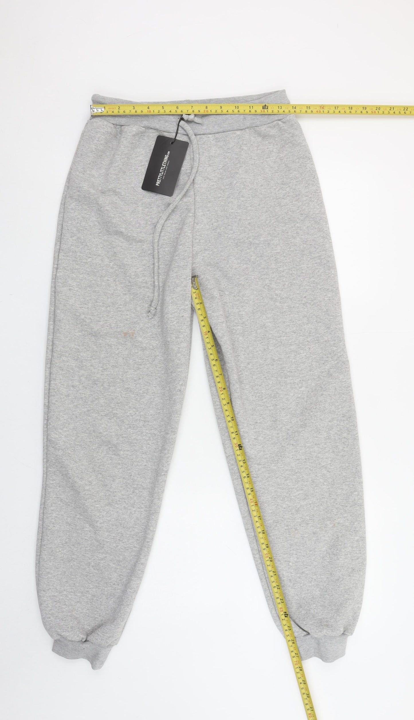 PrettyLittleThing Women Grey Size 12 Cuffed Sweatpants