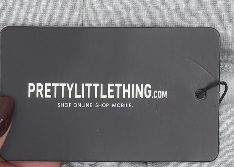 PrettyLittleThing Women Grey Size 12 Cuffed Sweatpants