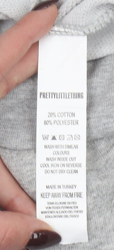 PrettyLittleThing Women Grey Size 12 Cuffed Sweatpants