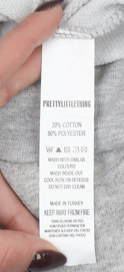 PrettyLittleThing Women Grey Size 12 Cuffed Sweatpants