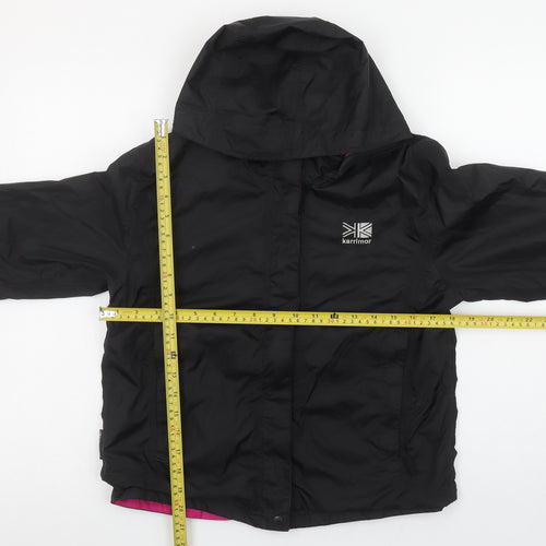 Karrimor Girls Black Waterproof Hooded Rain Coat Jacket 9-10 Years