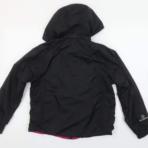 Karrimor Girls Black Waterproof Hooded Rain Coat Jacket 9-10 Years