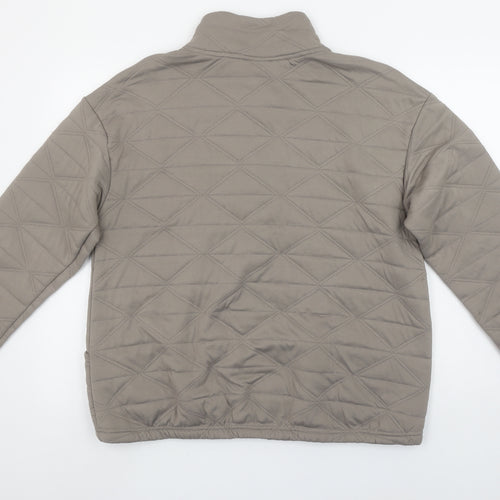 Avalanche Women's Grey Quilted 1/4 Zip Pullover Sweatshirt L