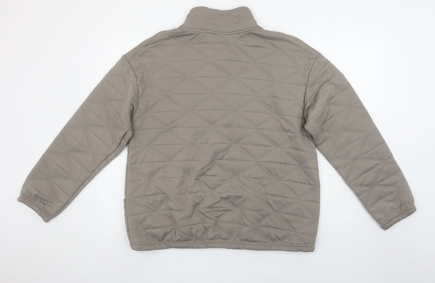 Avalanche Women's Grey Quilted 1/4 Zip Pullover Sweatshirt L