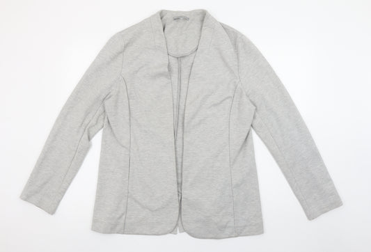 Oliver Bonas Women’s Grey Size 16 Shawl Collar Jersey Blazer