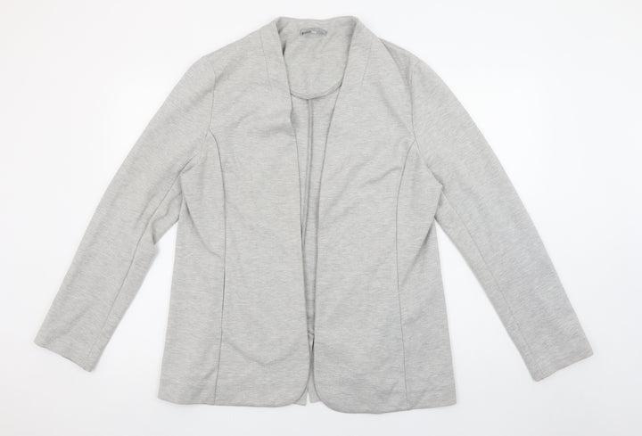 Oliver Bonas Women’s Grey Size 16 Shawl Collar Jersey Blazer