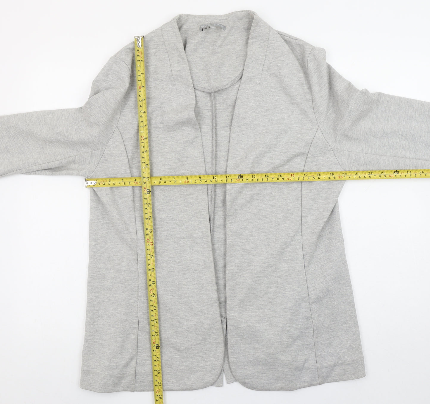 Oliver Bonas Women’s Grey Size 16 Shawl Collar Jersey Blazer