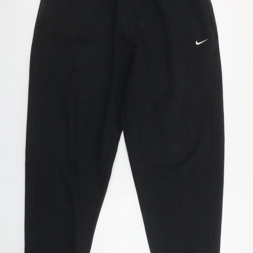 Nike Women's Black Fleece Sweatpants M Regular Fit Logo Joggers