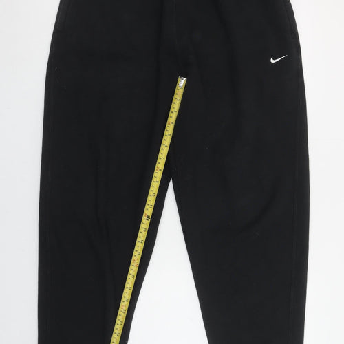 Nike Women's Black Fleece Sweatpants M Regular Fit Logo Joggers