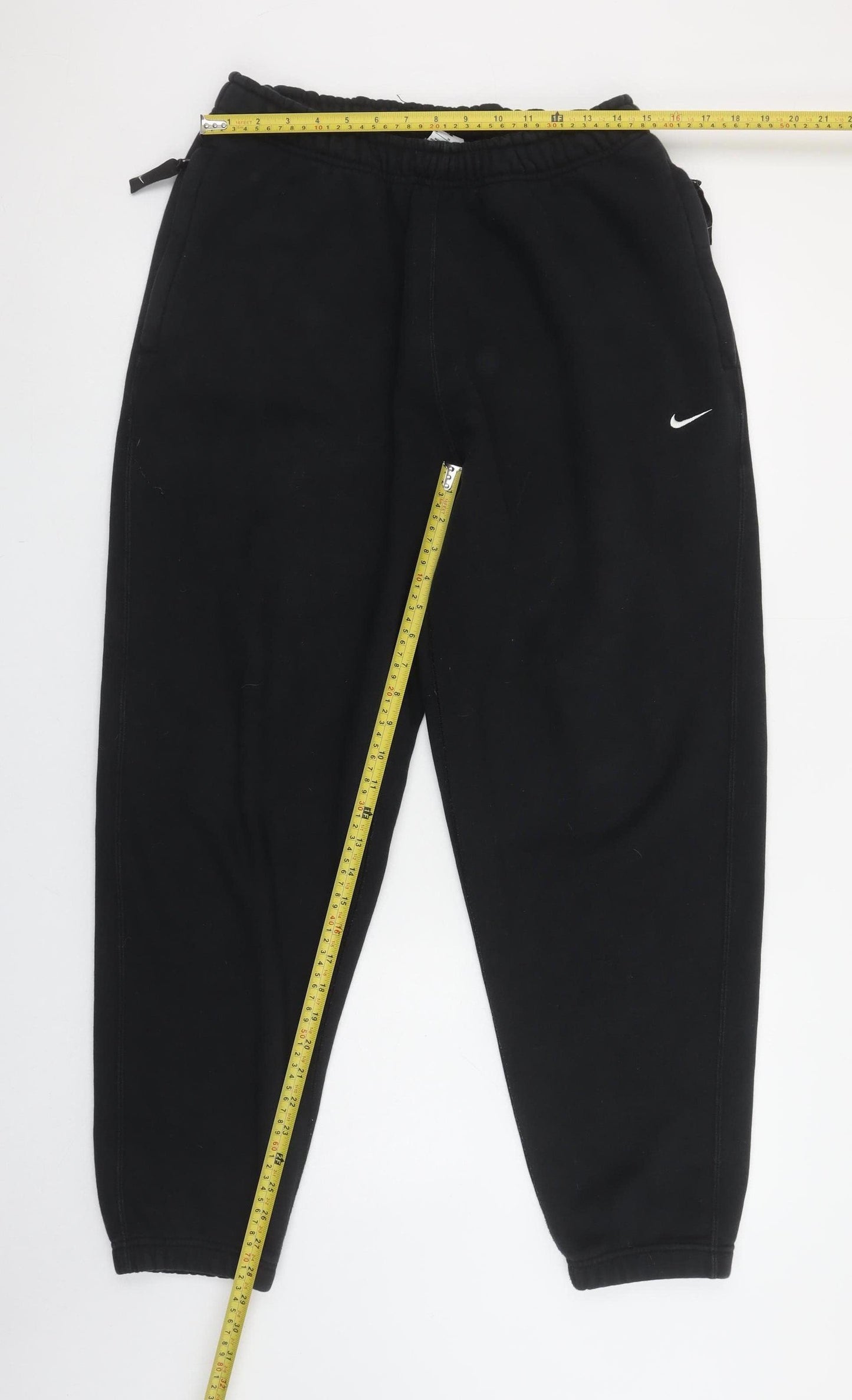 Nike Women's Black Fleece Sweatpants M Regular Fit Logo Joggers