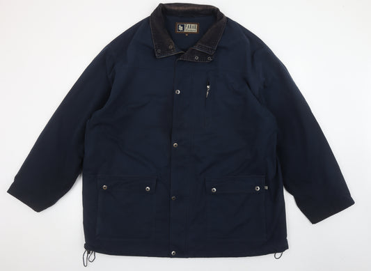 Farah Weekend Men's Blue 2XL Utility Jacket Cord Collar Lined