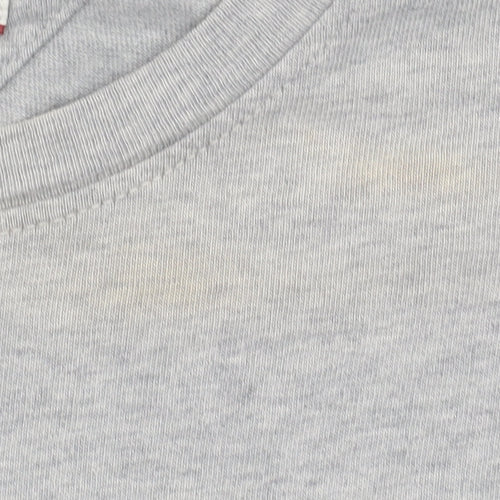 Tommy Jeans Men’s Grey Long Sleeve Cotton Crew Neck T-Shirt M