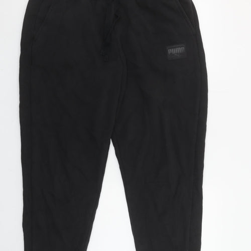 Puma Women’s Black XL Fleece Sweatpants with Logo