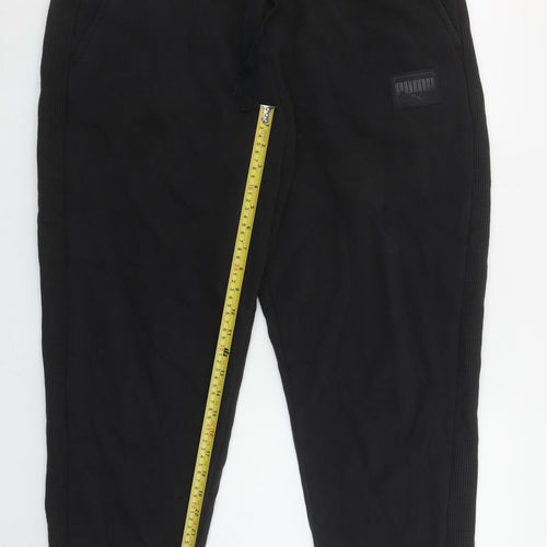 Puma Women’s Black XL Fleece Sweatpants with Logo