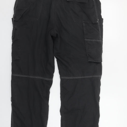 Strauss Men's Black Cargo Workwear Trousers Size 28 Regular Fit