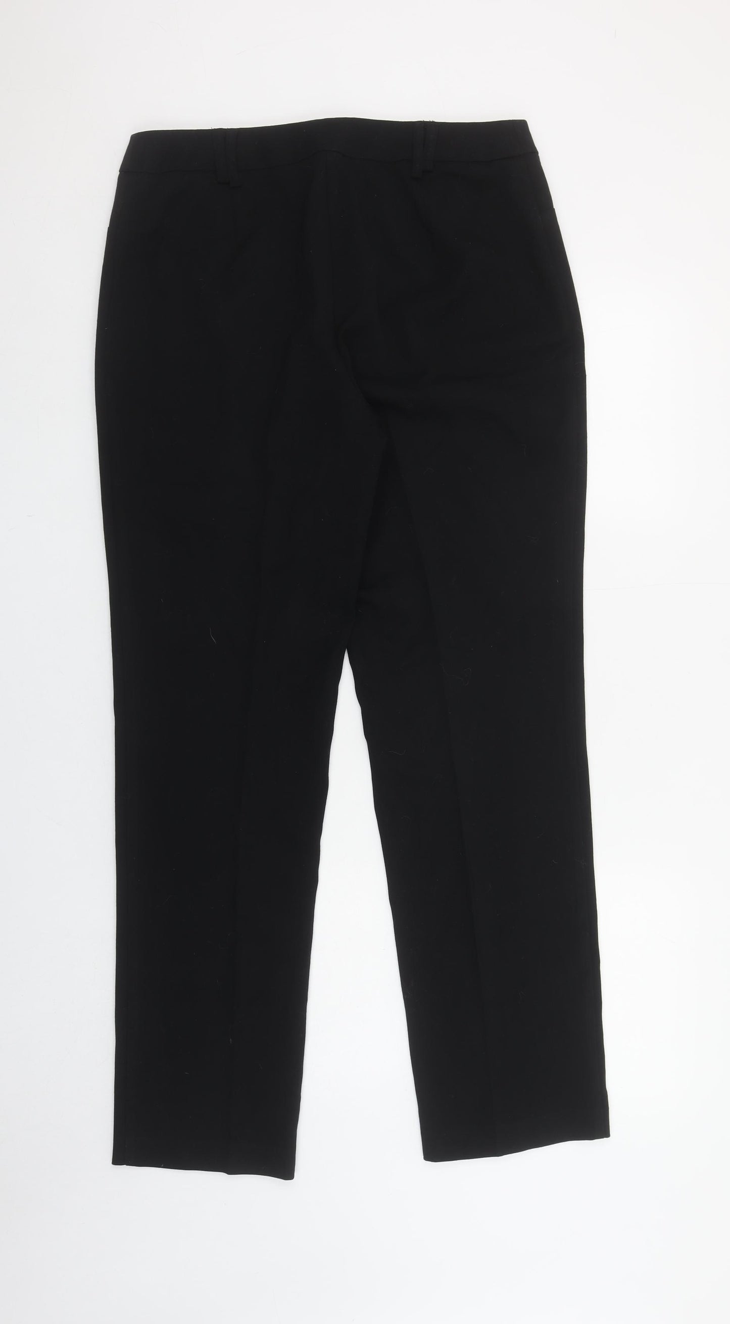 Marks and Spencer Women's Black Size 12 Straight Leg Trousers