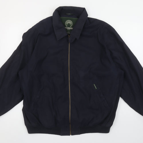 Weatherproof Men's Blue L Bomber Jacket Polyester Nylon