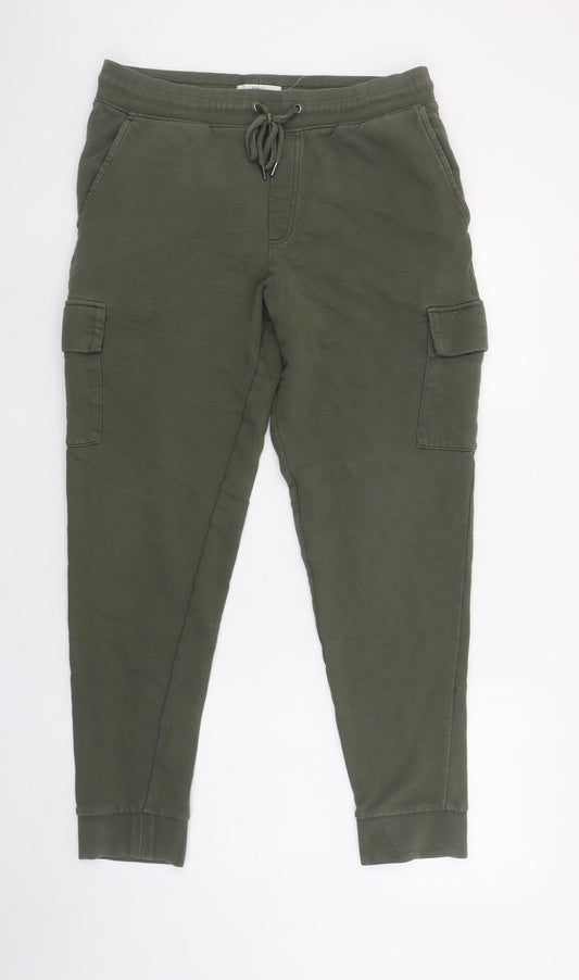 Marks and Spencer Men's Green Cargo Jogger Trousers M