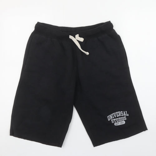 Universal Studios Men's Black Sweat Shorts Size S Casual Drawstring