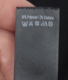 George Womens Black Wide-Leg Cropped Trousers Size 12