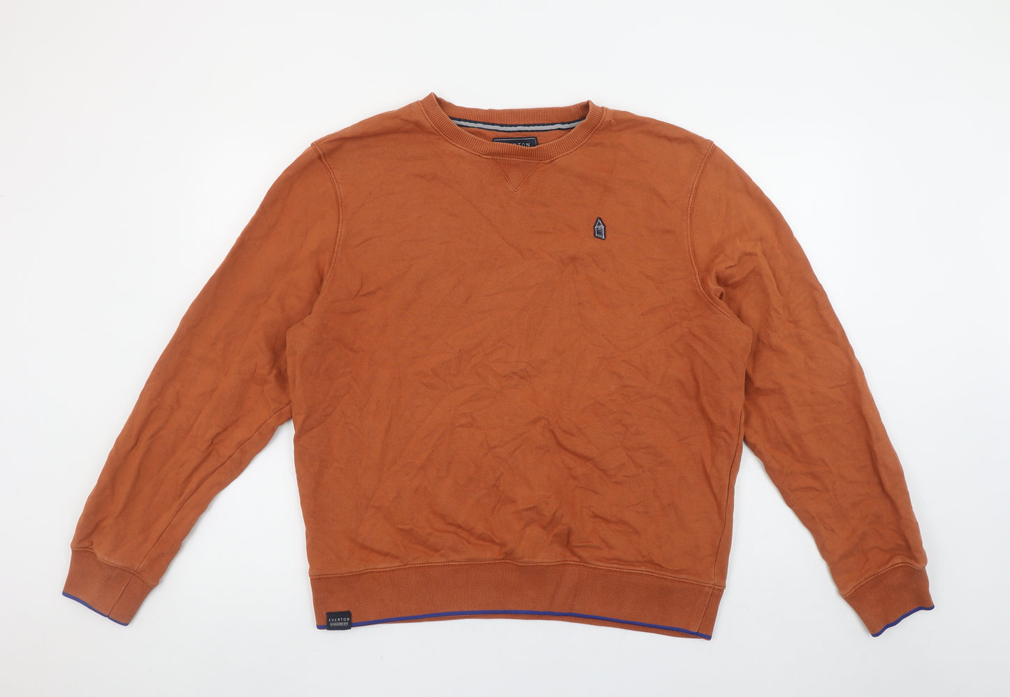 Everton Men's Brown XL Crew Neck Cotton Pullover Sweatshirt