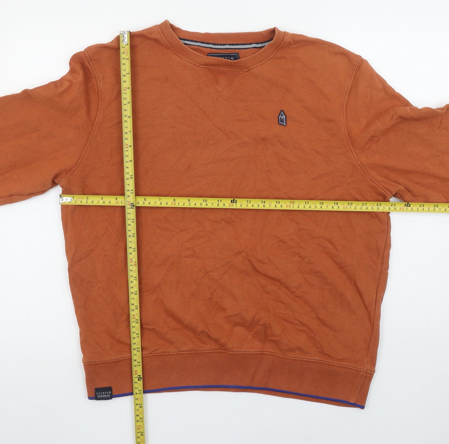 Everton Men's Brown XL Crew Neck Cotton Pullover Sweatshirt