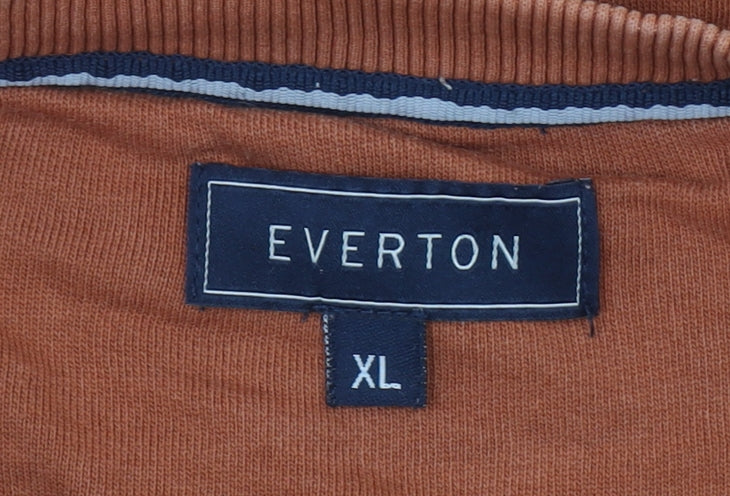Everton Men's Brown XL Crew Neck Cotton Pullover Sweatshirt