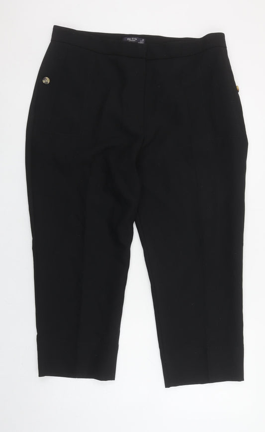 Marks and Spencer Women’s Black Size 16 Straight Leg Trousers