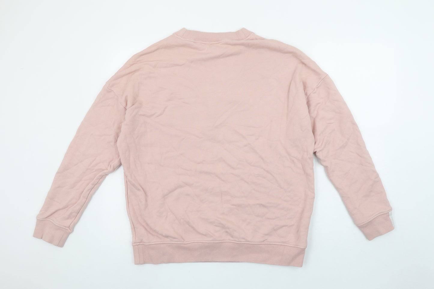 Adidas Womens Pink Crew Neck Pullover Sweatshirt Size 14 Cotton