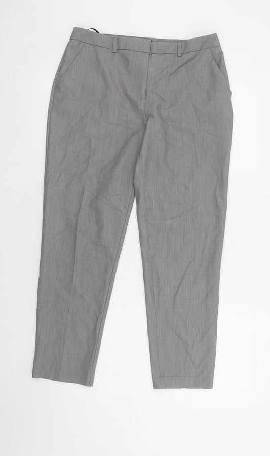Dorothy Perkins Women’s Grey Slim Tapered Work Trousers UK 8