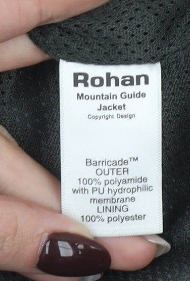 Rohan Mens Blue Medium Mountain Guide Waterproof Hooded Jacket