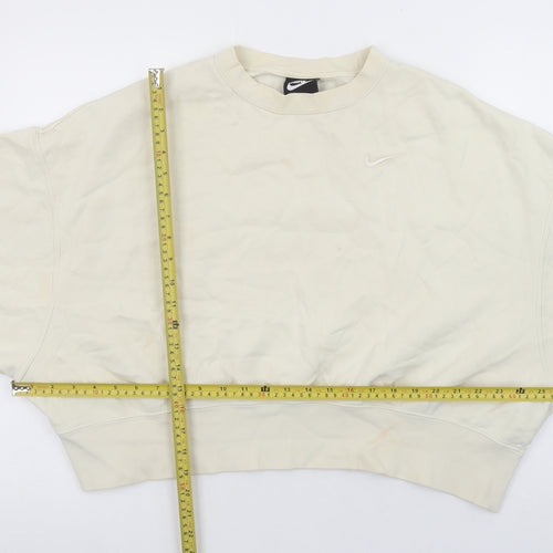 Nike Women's Beige Crew Neck Pullover Sweatshirt Size S