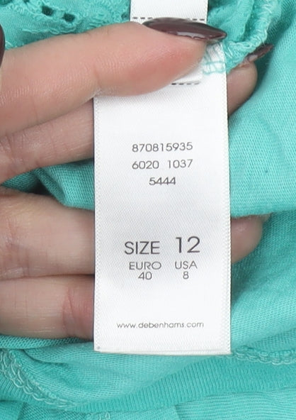 By Henry Holland Women's Green Lace Cotton Blouse Size 12