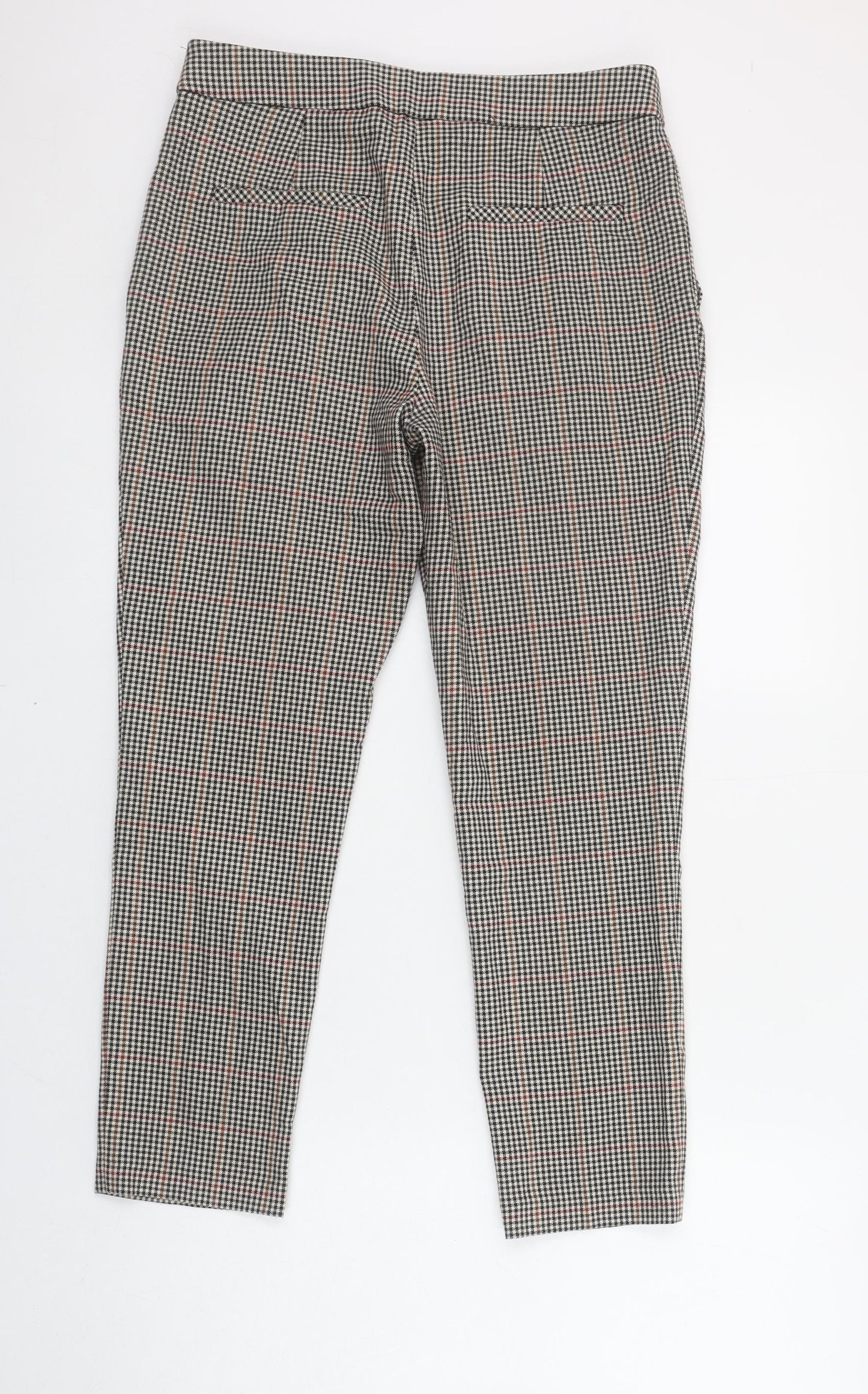 Next Tailoring Women's Multicoloured Check Slim Tapered Trousers Size 8