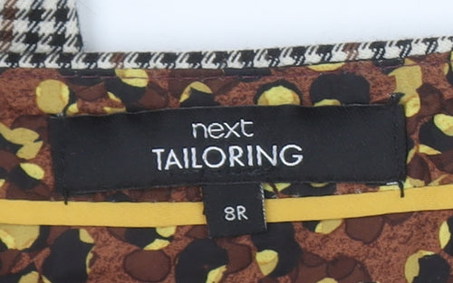 Next Tailoring Women's Multicoloured Check Slim Tapered Trousers Size 8