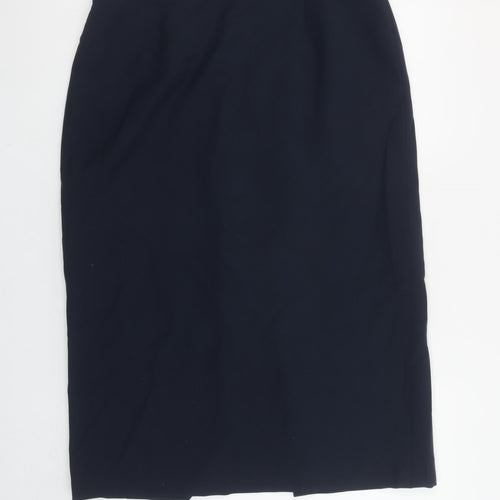 Lucia Women Black Size 14 Wool Pencil Midi Skirt