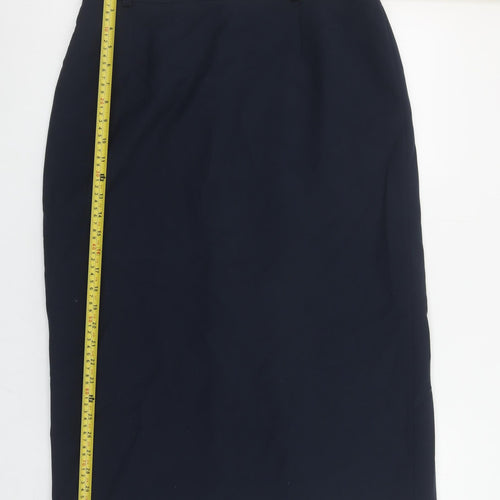 Lucia Women Black Size 14 Wool Pencil Midi Skirt