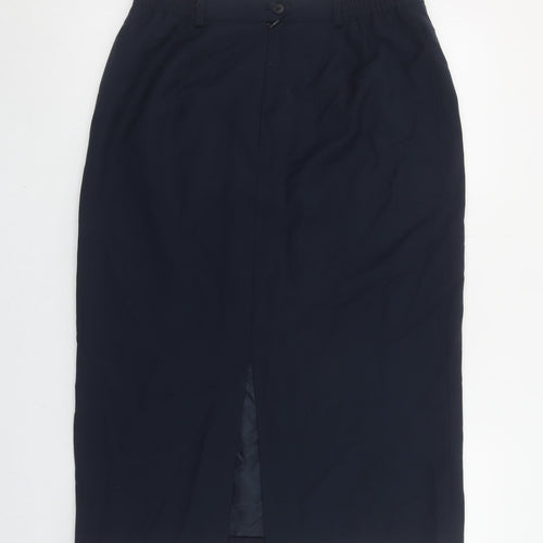 Lucia Women Black Size 14 Wool Pencil Midi Skirt