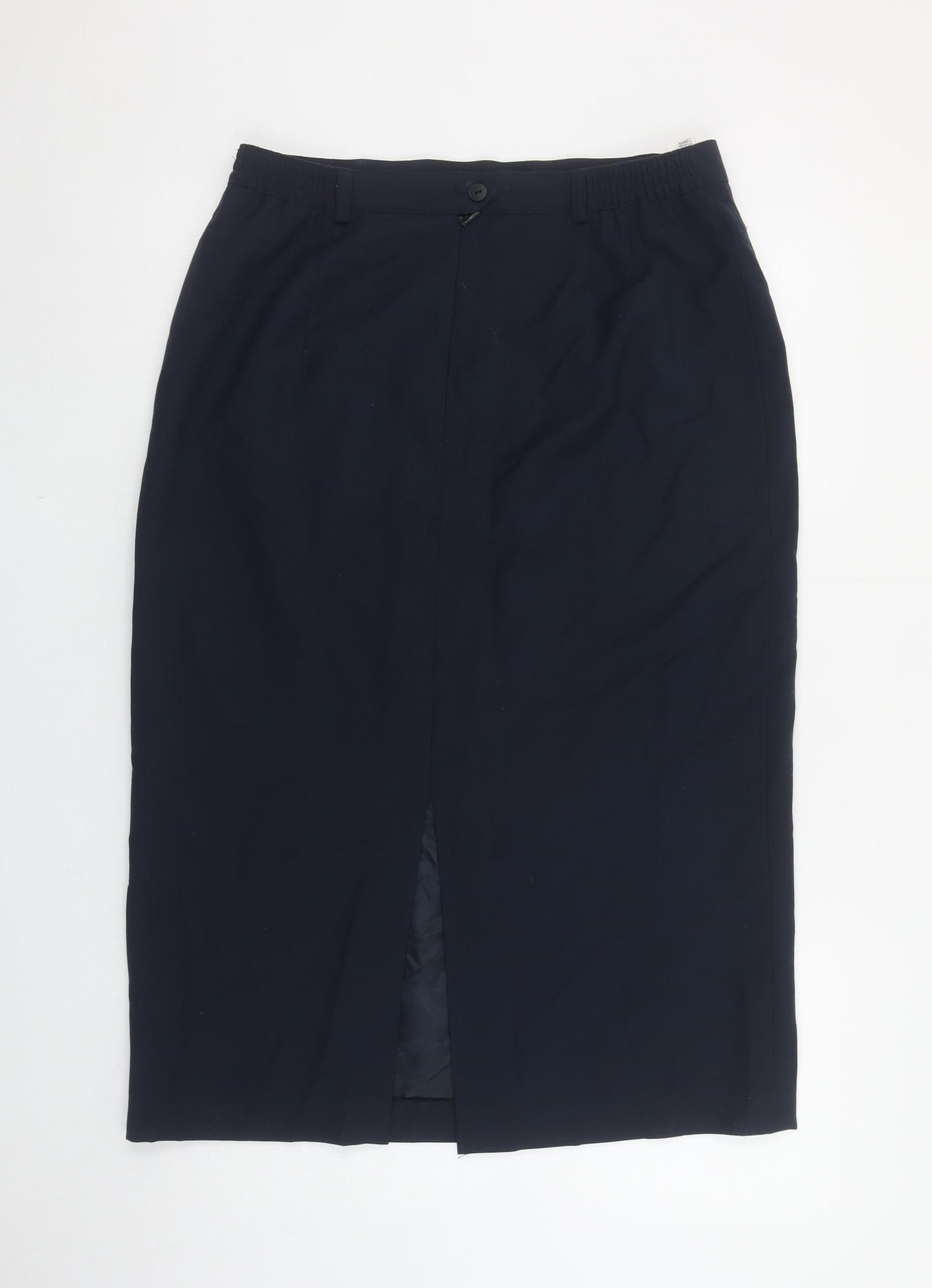 Lucia Women Black Size 14 Wool Pencil Midi Skirt