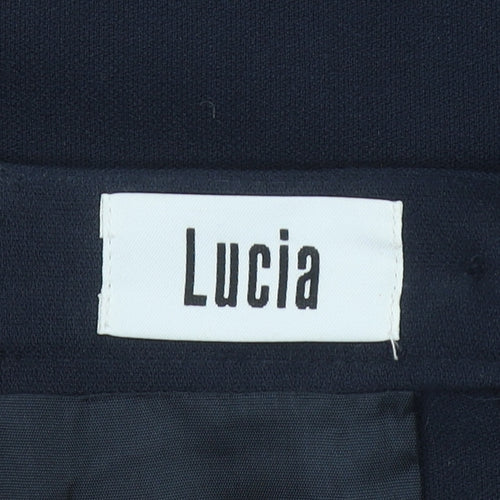 Lucia Women Black Size 14 Wool Pencil Midi Skirt