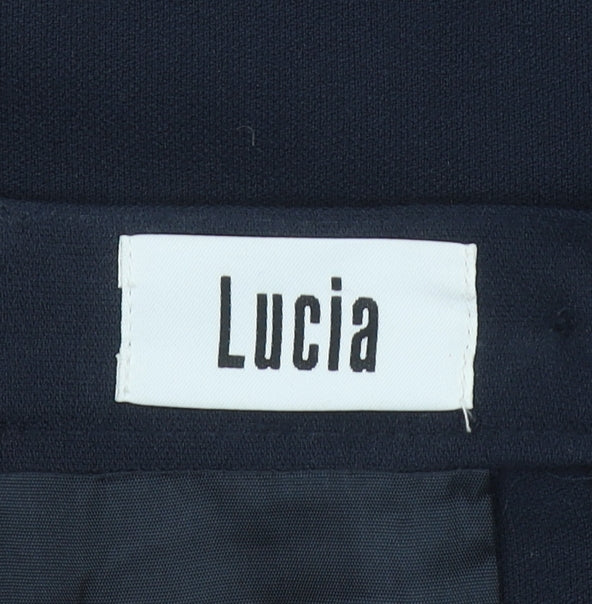 Lucia Women Black Size 14 Wool Pencil Midi Skirt