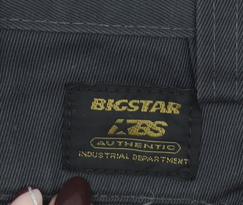 Big Star Men's Black Chino Trousers Size 28 x 32 Regular Fit