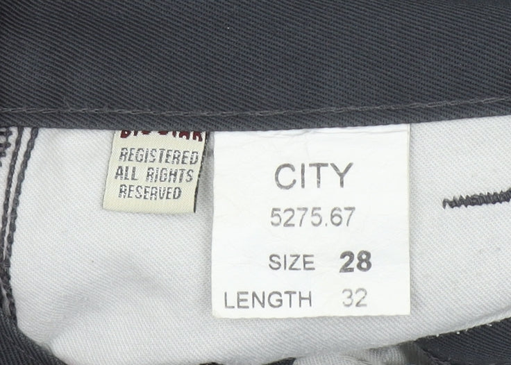 Big Star Men's Black Chino Trousers Size 28 x 32 Regular Fit