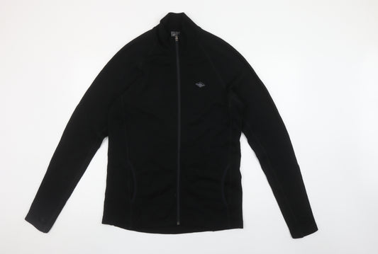 Mountain Designs Men's Black Merino Wool Full Zip Sweatshirt Size L
