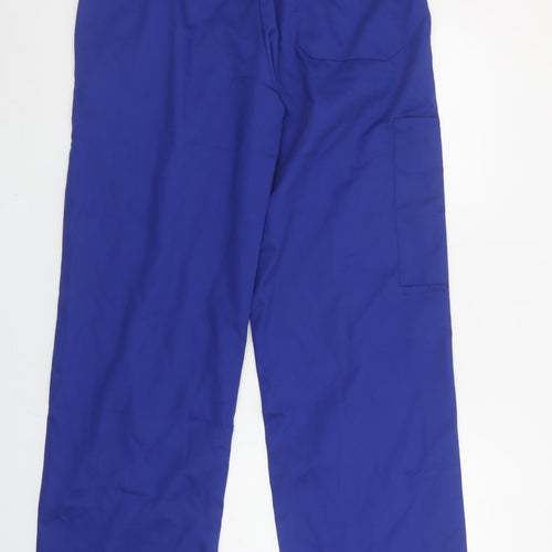 WORK SAFE Men's Blue Cargo Workwear Trousers L Regular Fit 36 in