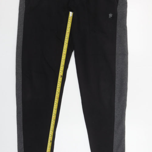 French Connection Men's Black Jogger Trousers Size L Cotton Blend